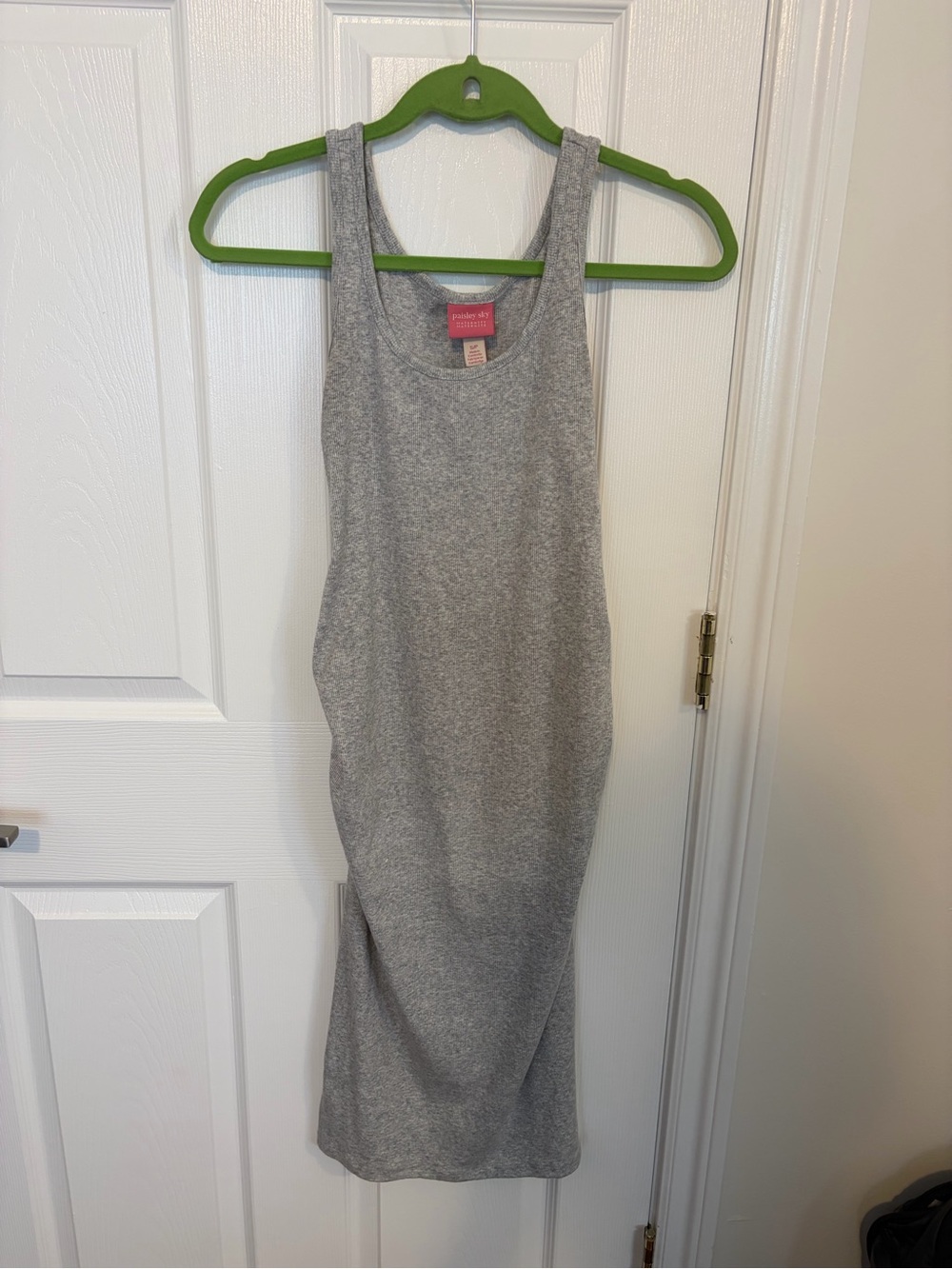 Paisley Sky Heather Gray Ribbed Tank Dress